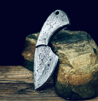 Premium Damascus Steel Fixed Blade Camping Knife with Full Tang Handle - Korvel