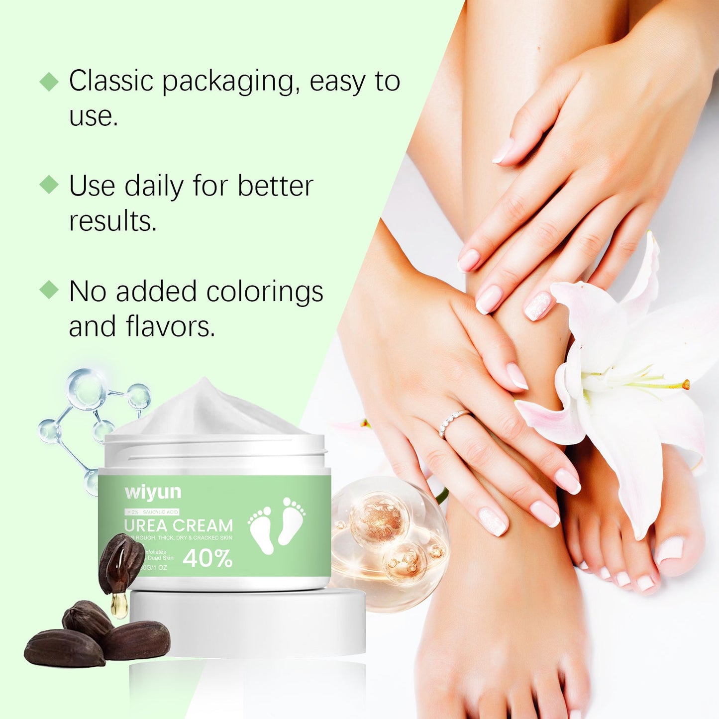 Crema para pies de urea premium para hidratación y confort