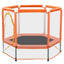 55'' Toddlers Trampoline with Safety Enclosure Net and Balls, Indoor Outdoor Mini Trampoline for Kids - Korvel
