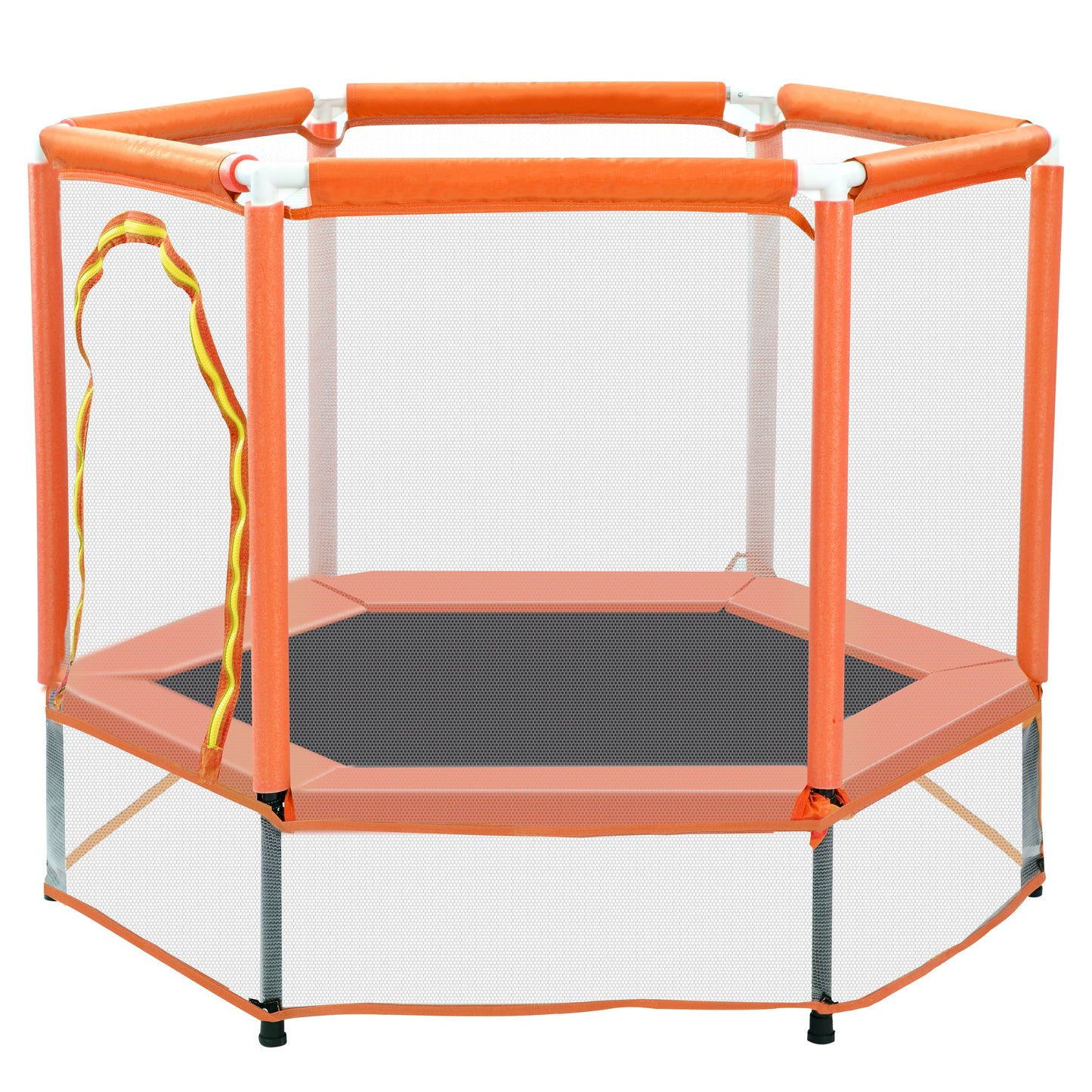 55'' Toddlers Trampoline with Safety Enclosure Net and Balls, Indoor Outdoor Mini Trampoline for Kids - Korvel