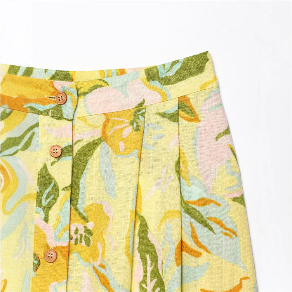 Style Strapless Top with Printed Skirt Set - Korvel