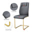 Premium Faux Leather Cushioned Dining Chairs with Metal Legs