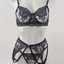 Sexy Red Embroidered Perspective Sexy Underwear Multi piece Set for Women - Korvel