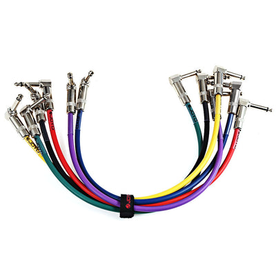 JOYO CM-05 6pcs 1.2Ft Shielded Mono Guitar Cables