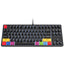 87 key wired mechanical gaming keyboard with red axis for esports and office use, with over 20 types of white light insertable shafts - Korvel