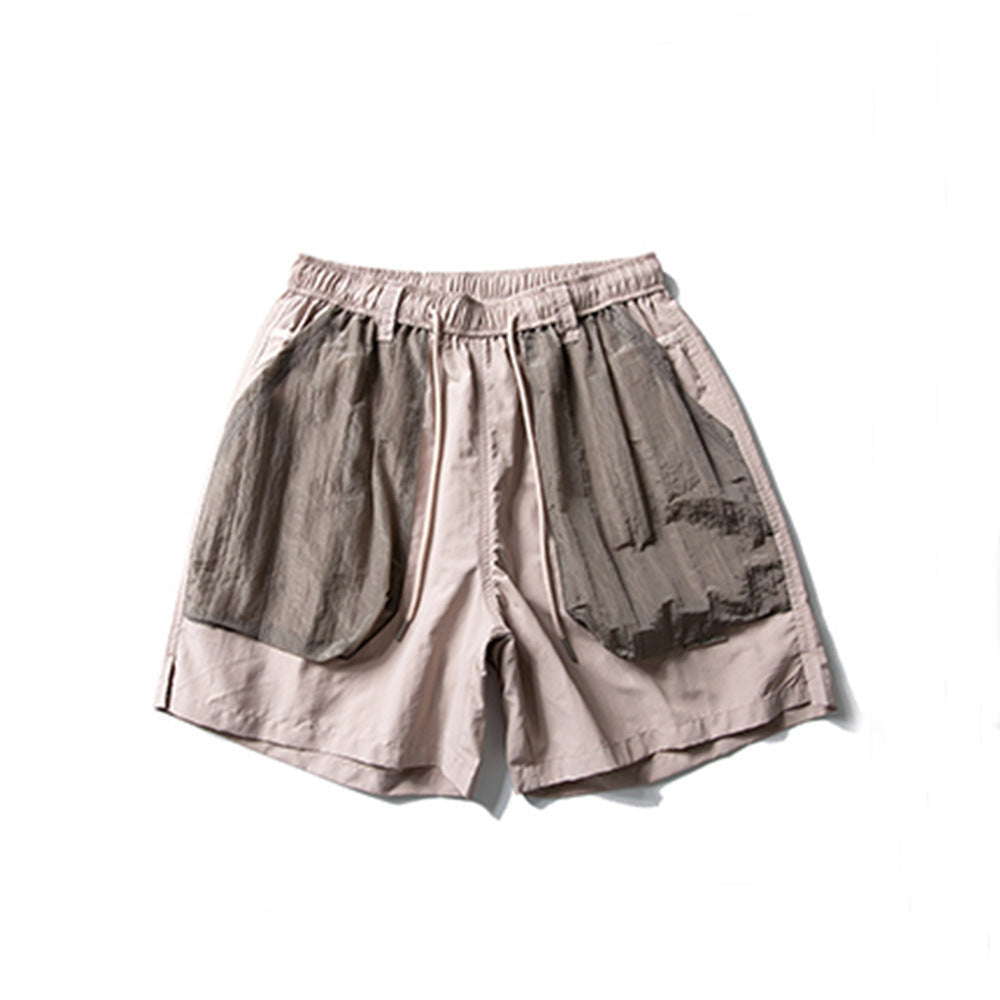 Men's Color Block Casual Jogger Shorts