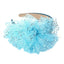 Solid color sequin flower wide edge girl style mesh headband - Korvel