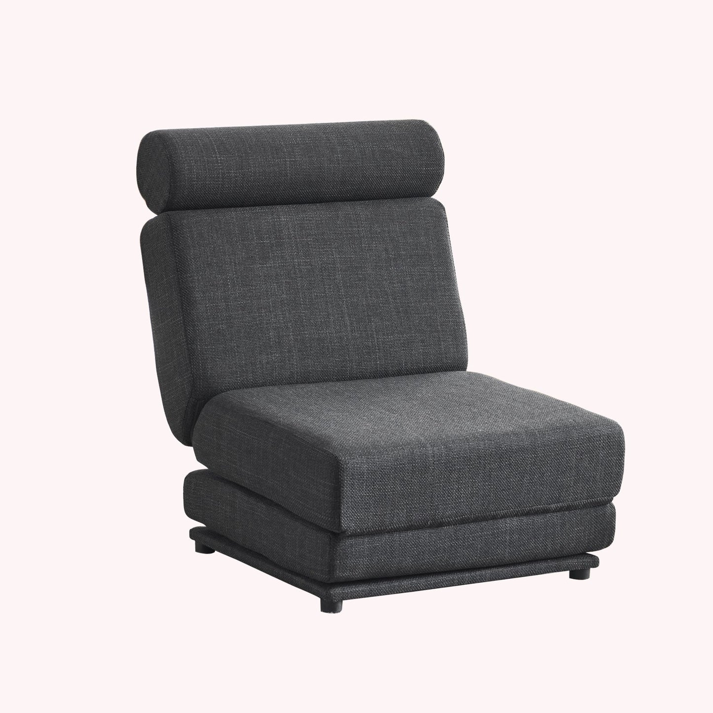 Single Sofa Chair Foldable Single Sofa Bed with Pillow,Portable Foldable Sofa Bed,Leisure Sofa Chair,Easy to Store, Dark Grey - Korvel
