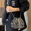 Sequin Chain Drawstring Bucket Bag - Korvel