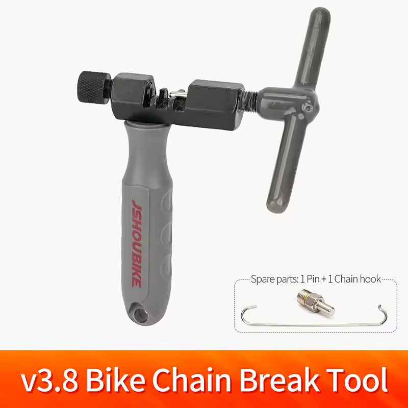 Universal Bike Chain Breaker v3.8: Cuts pins, removes links. For single - 12 speed MTB, road bikes. Repair tool. - Korvel