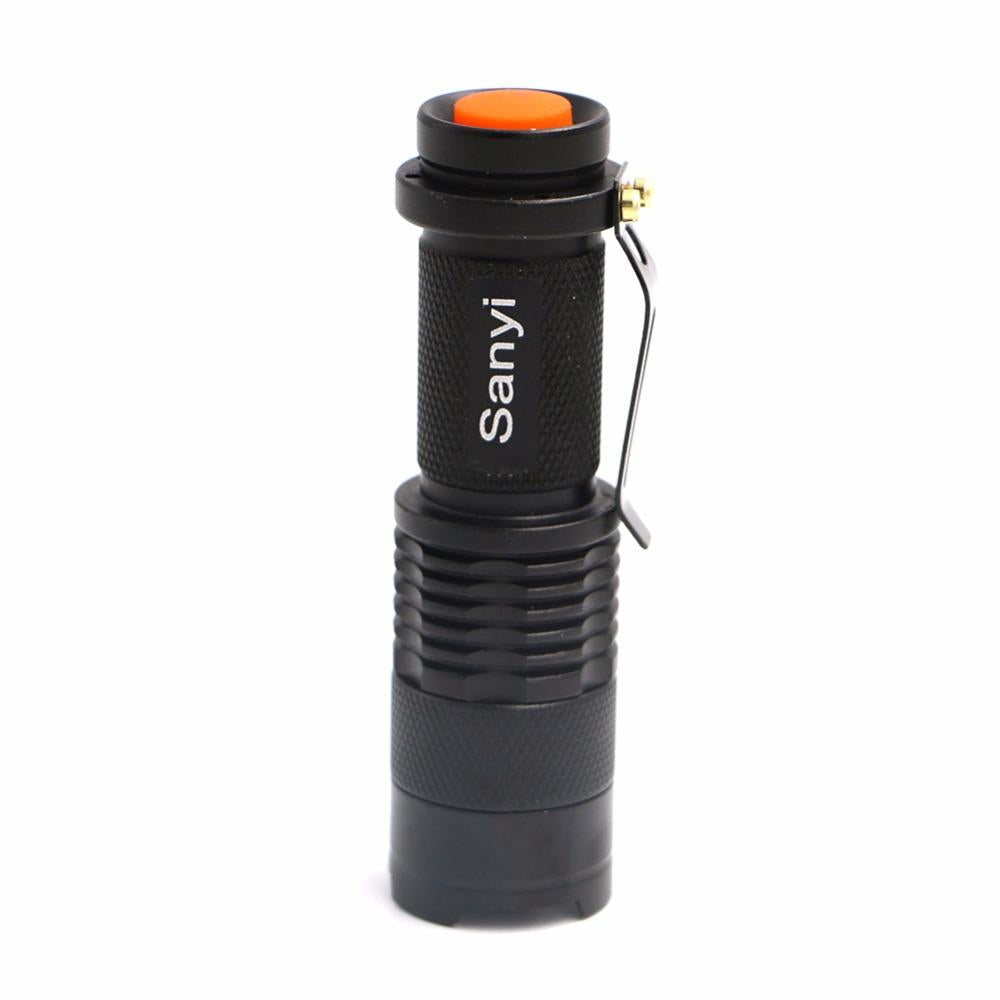 6PCS Mini Waterproof LED Flashlight Set - Zoomable Torch