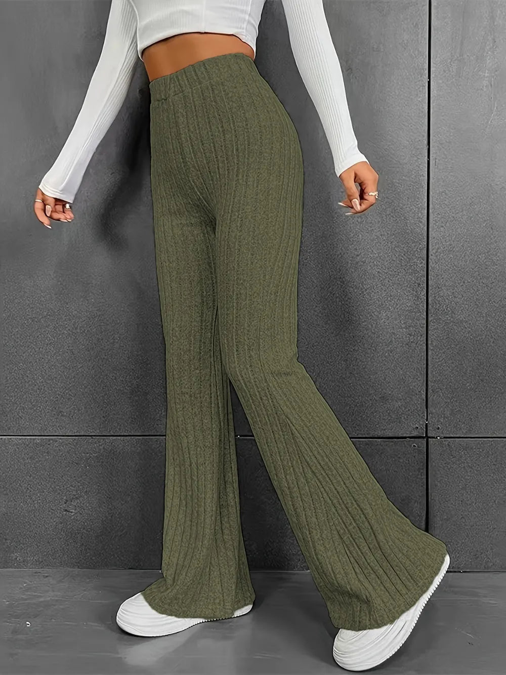 Stylish High-Waisted Micro Flared Pants for Women