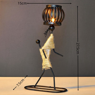 Wrought Iron Candle Holder - European Style Decor