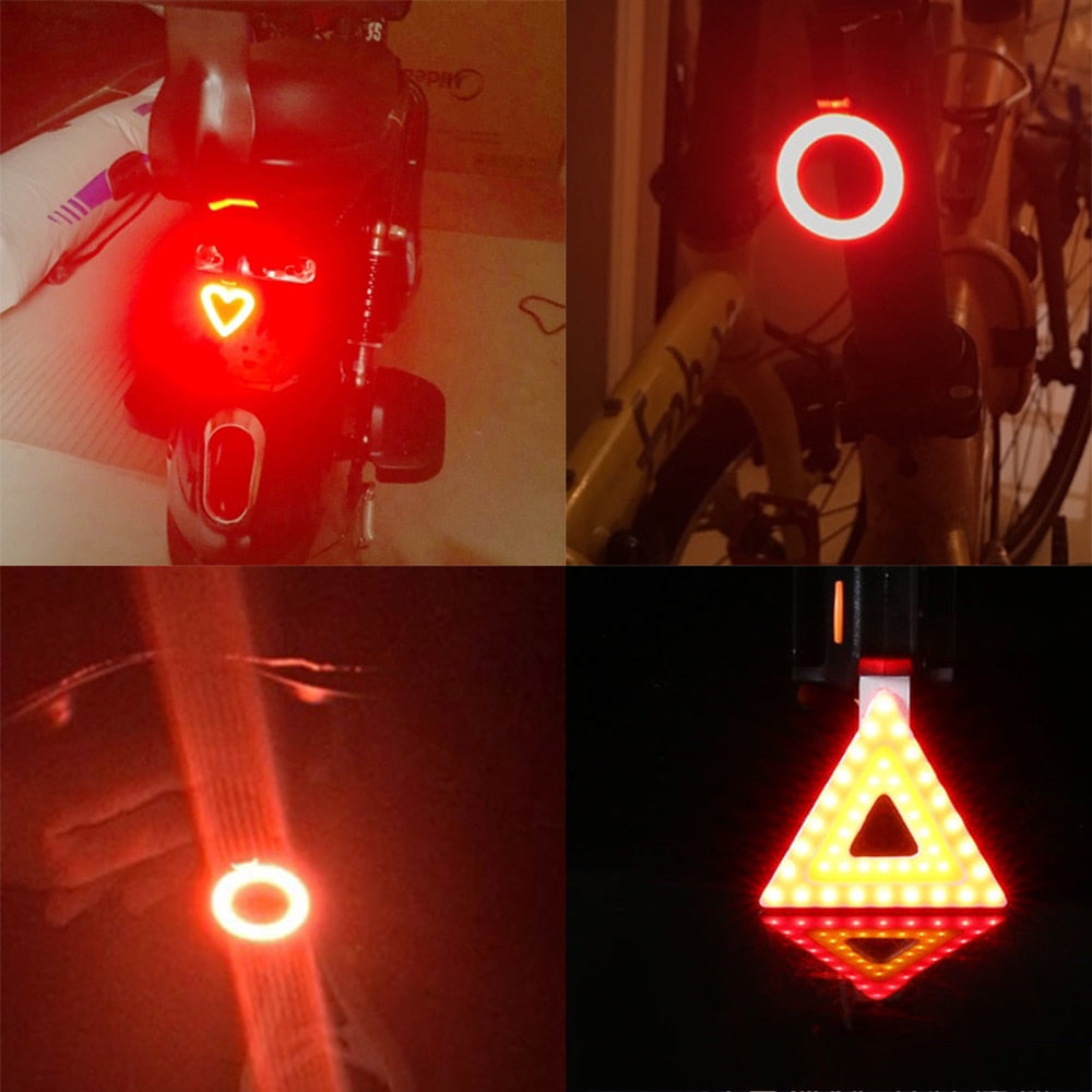 Lumière de vélo rechargeable USB à modes d'éclairage multiples
