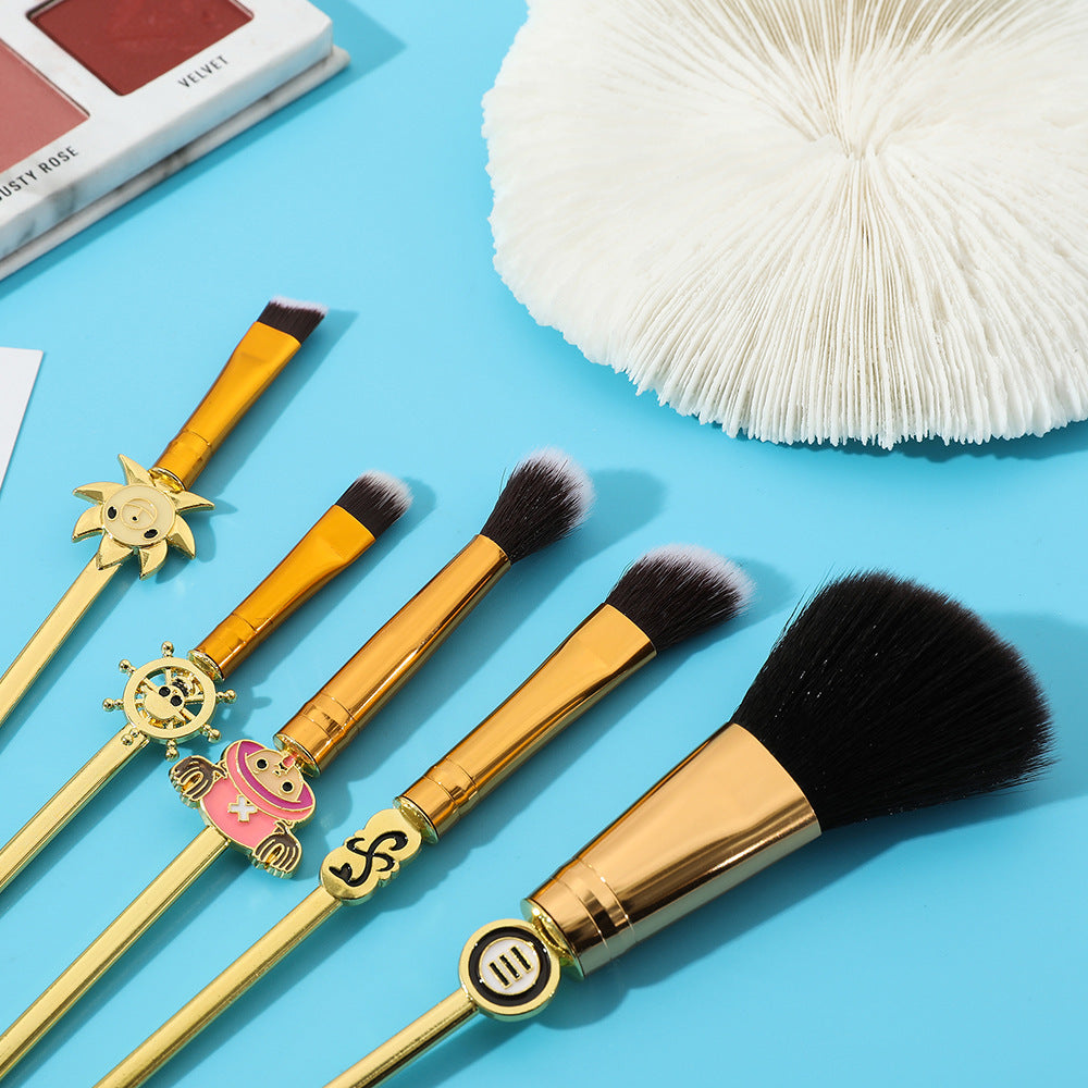 One Piece Anime Surrounding Luffy Chopper Skull Cool Loose Powder Brush Eye Shadow Brush Makeup Brush Tool Set - Korvel