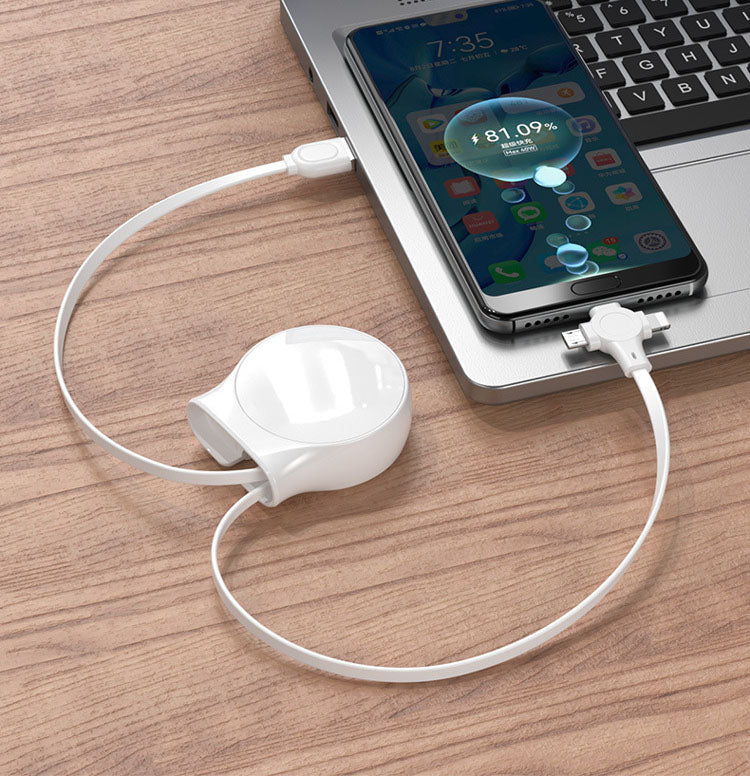 Retractable 3-in-1 USB Charging Cable