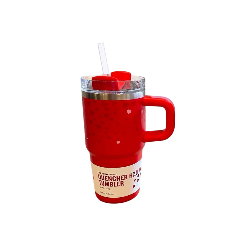 Valentine's Day - themed 5D - patterned love - heart thermos cup with cold - keeping function, made of 304 stainless steel - Korvel