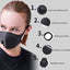 Unisex Sponge Dustproof PM2.5 Pollution Half Face Mouth Mask With Breath Valve Wide Straps Washable Reusable Muffle Respirator - Korvel