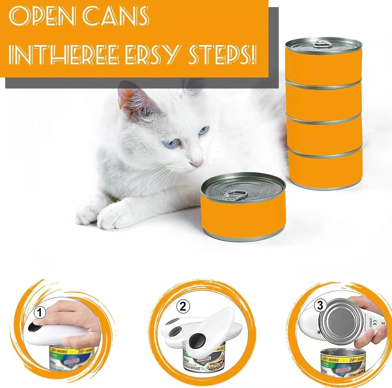 CanEase Auto Opener - Effortless One-Touch Can Opening