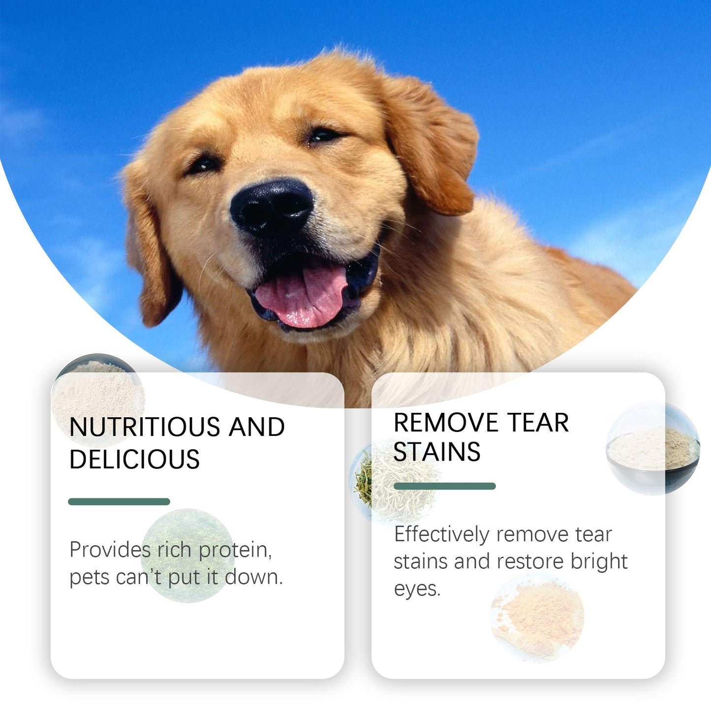 Tablettes de soins oculaires pour chiens, anti-taches de larmes