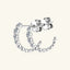 Inlaid Moissanite 925 Sterling Silver C-Hoop Earrings - Korvel