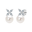 Fashionable freshwater pearl earrings s925 pure silver round strong light bulb earrings - Korvel