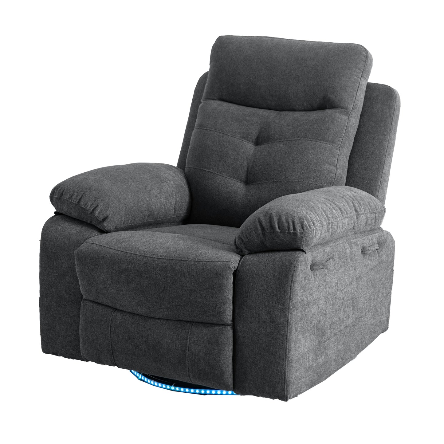 270 degree rotating electric lounge chair with Bluetooth speaker, LED light, telescopic foot pedal adjustable backrest DG - Korvel