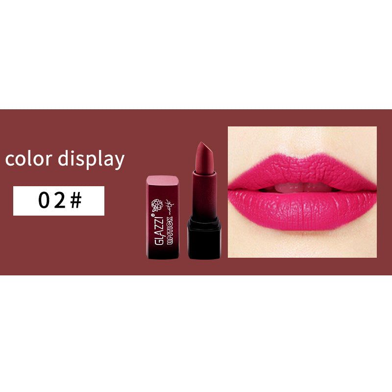 Small Square Tube Matte Matte Not Easy To Fall Off Lipstick Smooth Moisturizing Not Pull Dry Lasting Color Portable Lipstick Makeup - Korvel