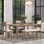 TREXM Classic and Traditional Style 6 - Piece Dining Set, Includes Dining Table, 4 Upholstered Chairs & Bench (Natural Wood Wash） - Korvel