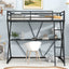 Premium Twin Size Loft Bed with Desk and Guardrails - Black