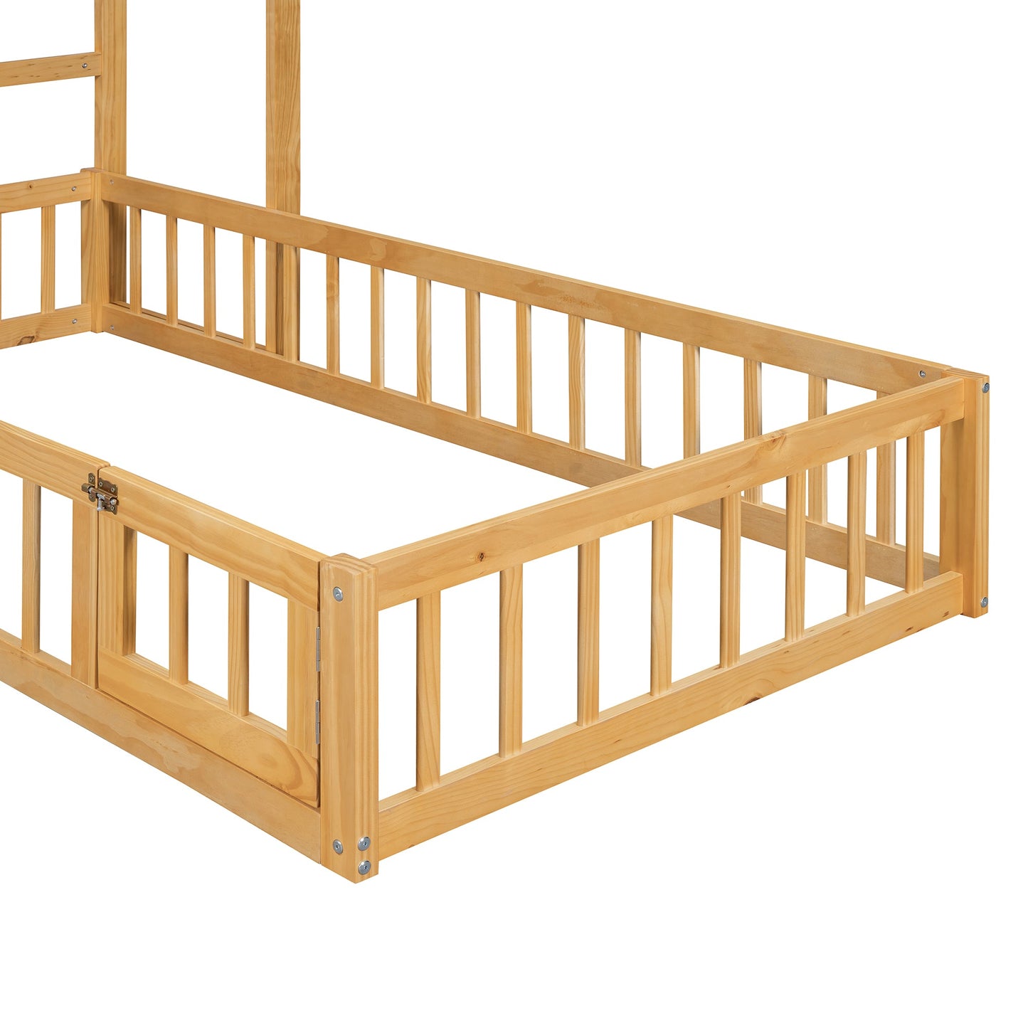 Cama Infantil de Madera de Tamaño Twin con Cabecera Desmontable