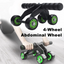 New Design Foldable Abs Plastic Abdominal 4 Wheel Exercise Wheel Abdominal Set Kit Gym Equipment - Korvel