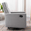 Chaise à bascule rembourrée moderne pour nursery - Gris