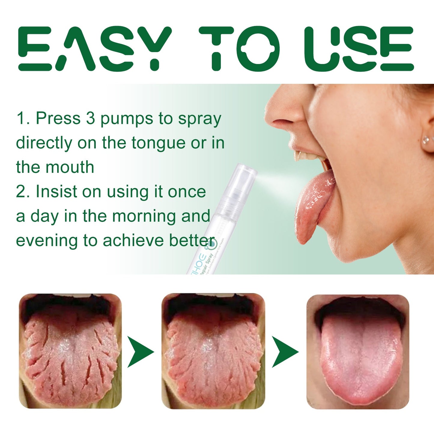 Spray Réparateur de Langue Premium pour Soin Oral