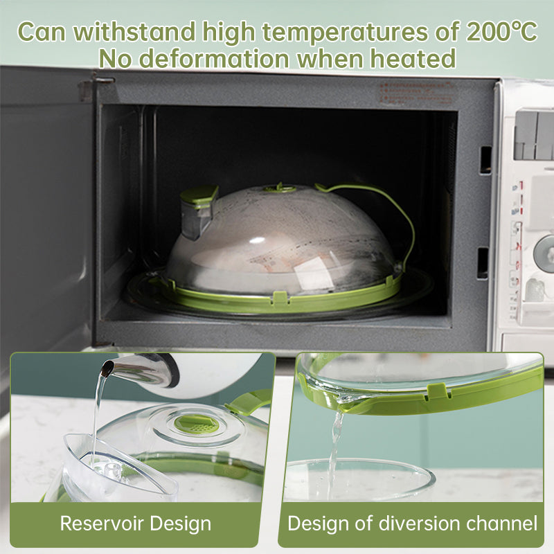 Premium 10-Inch Microwave Splatter Cover with Handle