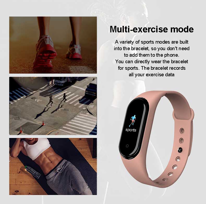 M5 Smart Band Fitness Tracker Smart Watch Sport Smart Bracelet Heart Rate Blood Pressure Smartband Monitor Health Wristband - Korvel