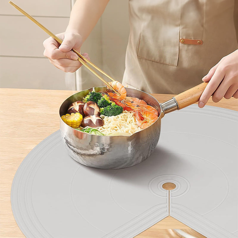 Lazy Susan Shelf Liner: Silicone Non-Slip & Thermal Protection (2pcs)