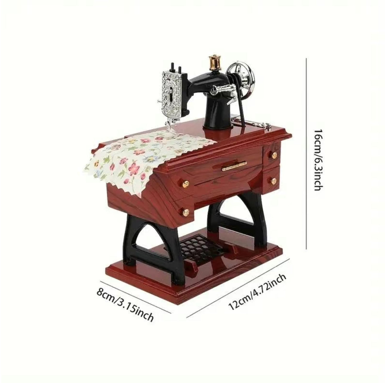 Caja de Música StitchTune - Diseño de Máquina de Coser Vintage