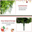 Christmas Tree Artificial Christmas 4-piece Set, including flower wreath, flower wreath, and 2 entrance trees, with LED lights - Korvel