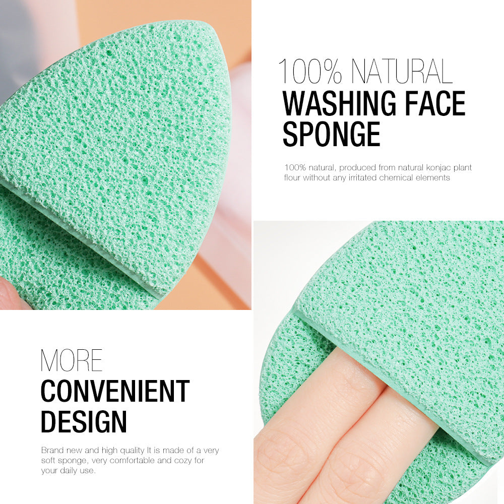 O.TWO.O Oval Soft and Comfortable Sponge Face Wash Puff Magic Lazy Water Makeup Remover Puff 1Pcs - Korvel