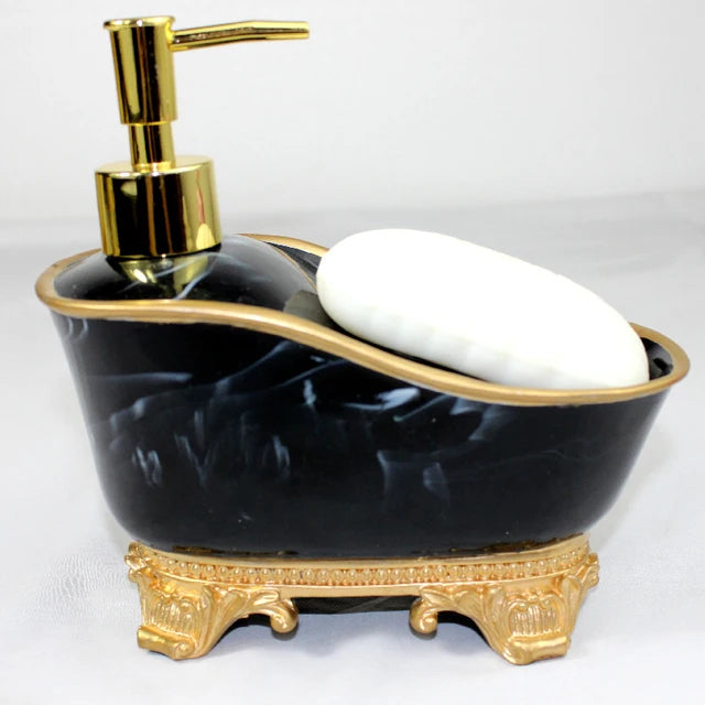 European Liquid Soap Bottle Resin Bathtub Shape Bathroom Sanitizer Bottles Shampoo Shower Gel Wristband Dispenser Accessories - Korvel
