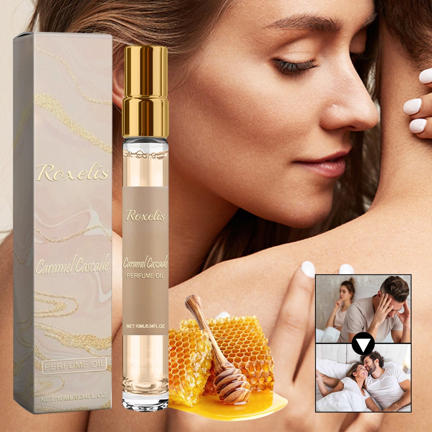 Caramel Cascade Perfume Oil - Elegant & Light Fragrance