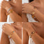 Fashionable and versatile peach heart turquoise bracelet, irregular alloy multi-element shell bracelet - Korvel