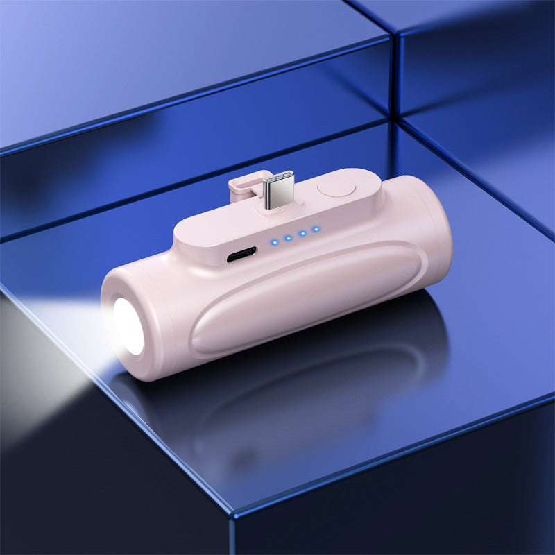 New creative power bank flashlight outdoor LED mini capsule portable fast charge 5000mAh power bank - Korvel