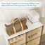 Portable Shoe cabinet Living Room,Stackable Storage Organizer Cabinet with Doors and Shelves,Shoe Box for Closet - Korvel