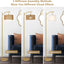 Gold Floor Lamps for Living Room with Remote & Dimmable LED Bulb, Modern Arc Floor Lamp with 3 Color Temperatures - Korvel
