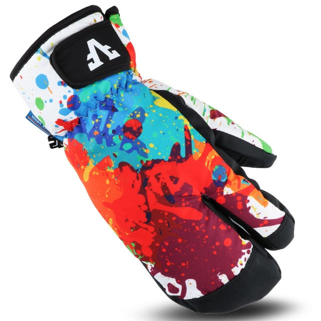 Men Women Kids Winter Warm Snowboarding Ski Gloves Snow Mittens Waterproof Cycling Skiing Snowmobile Handschoemen S M L XL - Korvel