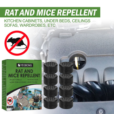 Yegbong 8pcs mice repellant mouse repelling pills car body kitchen office bedroom warehouse sewer pipe rat and mice repellent - Korvel