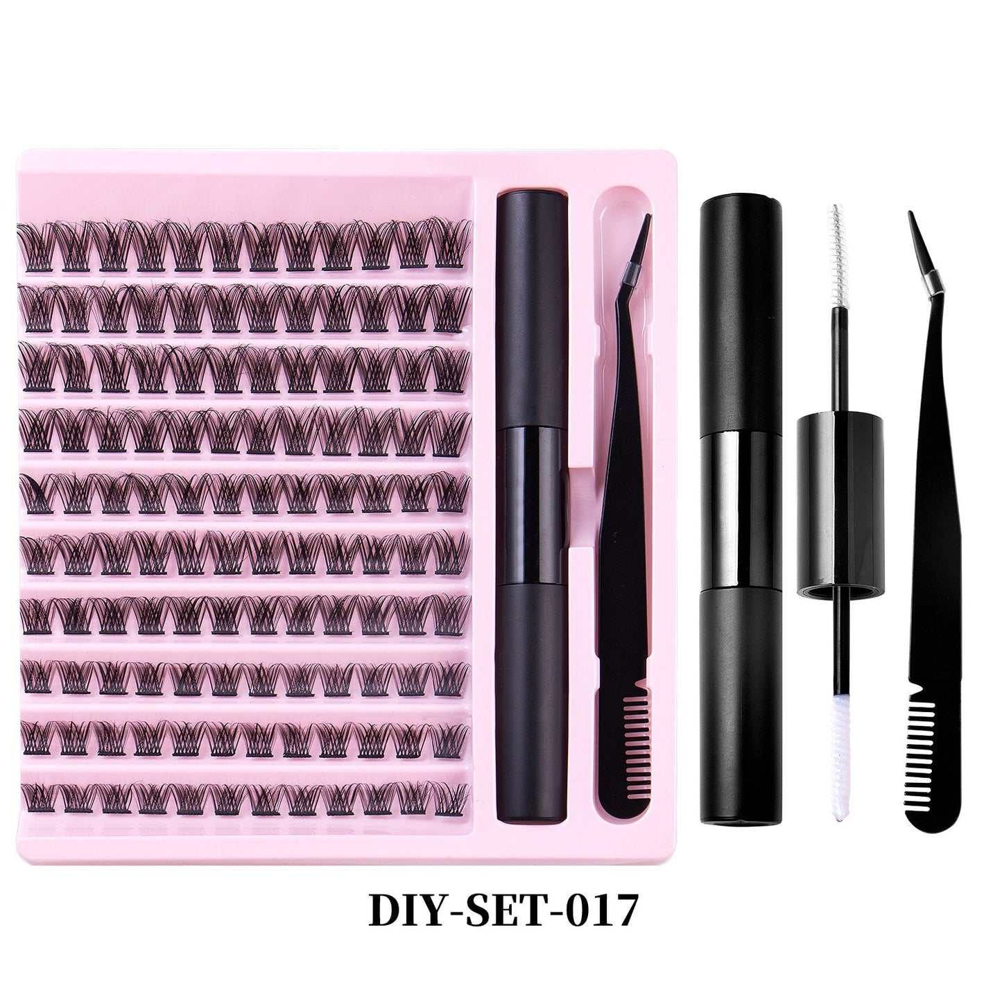 Eyelash DIY Eyelash Extensions Kit Private Label Lash Clusters DIY with Bond Seal Glue and Tweezers Set - Korvel