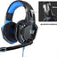 G2000 Head Mounted Gaming Earphones with Wired Illumination Heavy Bass Earphones Computer Esports PS4 Earphones - Korvel